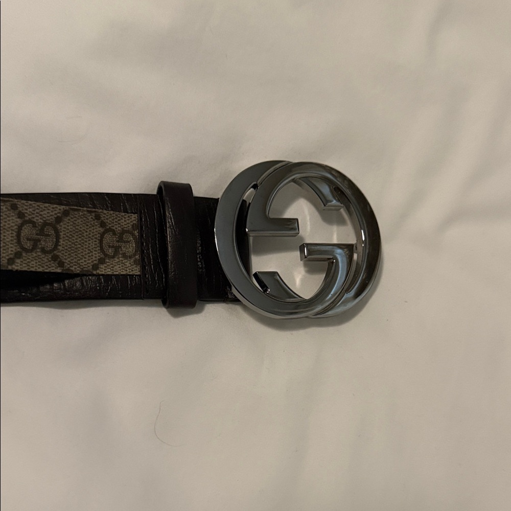 Used Gucci Brown GG Emblem Belt